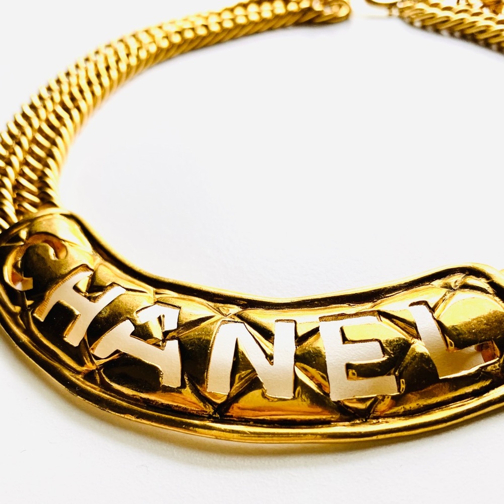 SOLD Vintage Chanel Name Plate Necklace